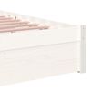vidaXL Cadru de pat single, alb, 90x190 cm, lemn masiv