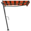vidaXL Copertină autonomă retractabilă automat, oranj&maro 350x250 cm