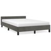 vidaXL Cadru de pat fără saltea Gri &icirc;nchis 120x190 cm catifea