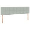 vidaXL Pat cu storage cu saltea cu headboard Gri deschis 90 x 200 cm