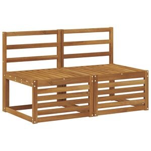 vidaXL 2 Bucată Canapea Medie pentru Exterior Lemn Solid de Acacia