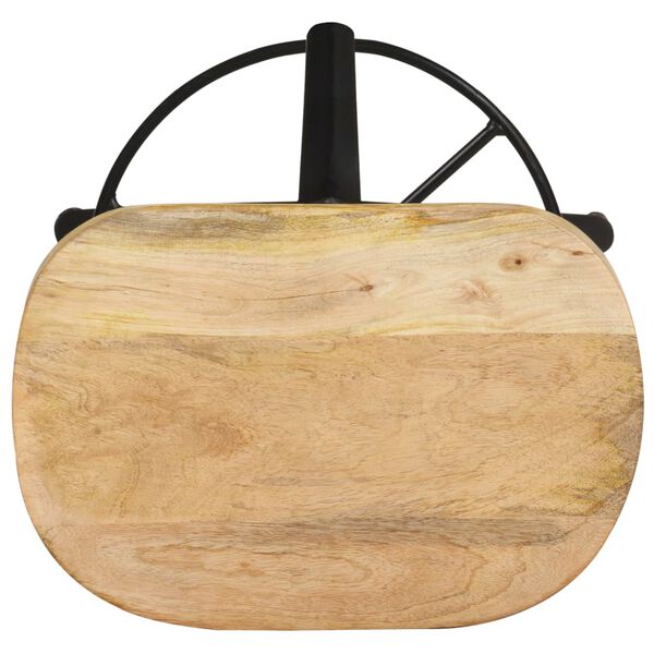 vidaXL Scaune de bar, 2 buc., 76 cm, lemn masiv de mango