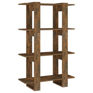 vidaXL Bibliotecă/Separator cameră, stejar afumat, 80x30x123,5 cm