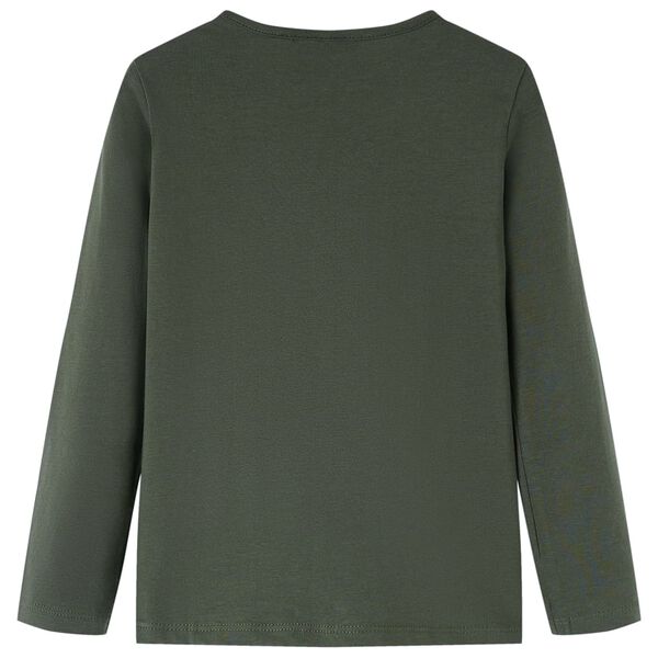 Tricou cu mâneci lungi pentru copii, kaki, 104