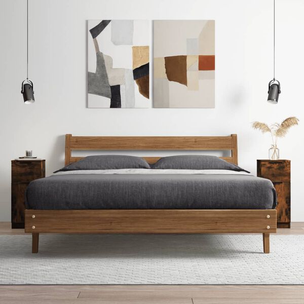 vidaXL Dulapuri, 2 buc., stejar fumuriu, 30x30x70 cm, lemn prelucrat