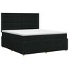 vidaXL Pat boxspring cu saltea Negru 140 x 190 cm Țesătură