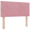 vidaXL Pat cu arcuri cu saltea cu headboard Roz 100 x 200 cm Catifea