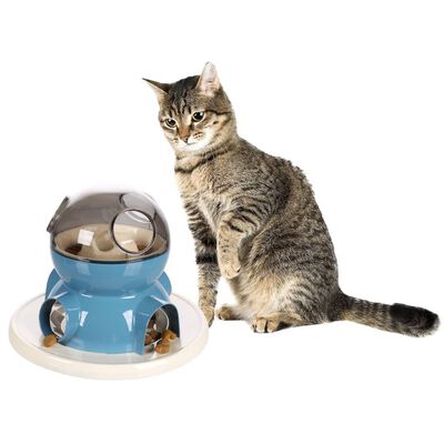 FLAMINGO Dispenser recompense pentru pisici „Diso”, alb și albastru