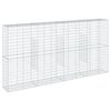 vidaXL Coș gabion cu capac, 400x50x200 cm, fier galvanizat