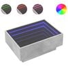 vidaXL Măsuță de cafea cu LED, gri beton, 70x50x30 cm, lemn prelucrat