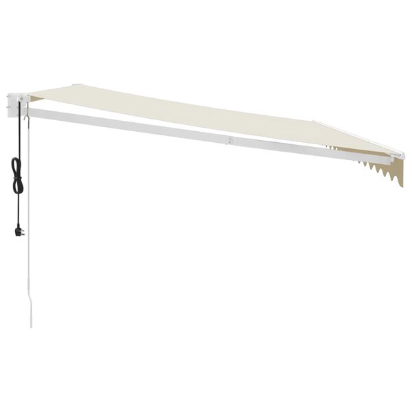 vidaXL Copertină retractabilă automată, crem, 4x3 m