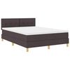 vidaXL Pat boxspring cu saltea Maro &icirc;nchis 160 x 200 cm țesătură