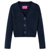 vidaXL Cardigan tricotat pentru copii, bleumarin, 140