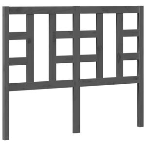vidaXL Tăblie de pat, gri, 126x4x100 cm, lemn masiv de pin