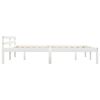 vidaXL Cadru de pat, alb, 160 x 200 cm, lemn masiv de pin