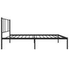 vidaXL Cadru de pat din metal cu tăblie, negru, 107x203 cm
