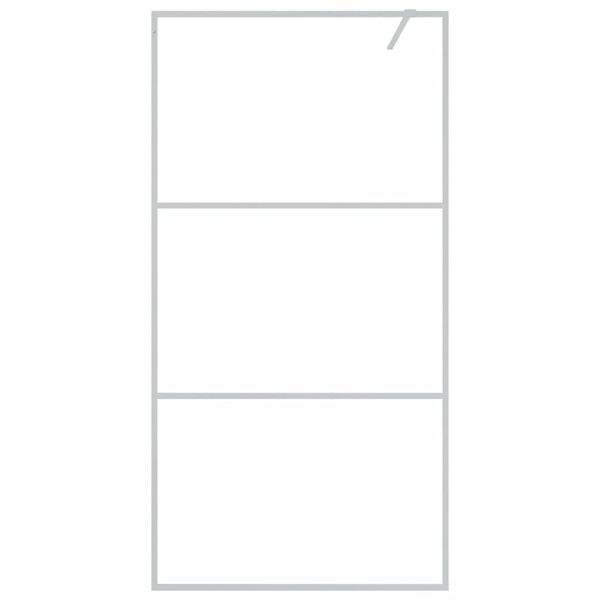vidaXL Paravan duș walk-in argintiu 100x195 cm sticlă ESG transparentă