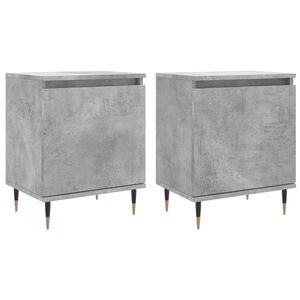 vidaXL Noptiere, 2 buc., gri beton, 40x30x50 cm, lemn compozit