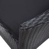 vidaXL Set de mobilier de exterior, 5 piese, negru, poliratan