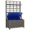 vidaXL Cutie de depozitare cu spalier, gri, 99x50x160 cm, lemn acacia