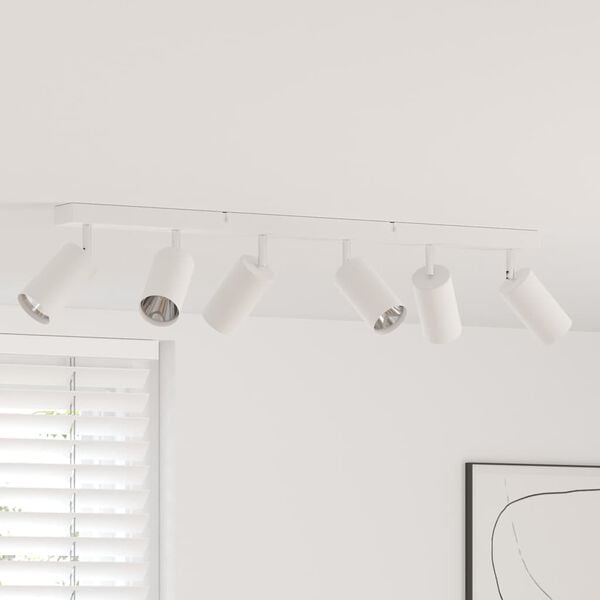 vidaXL Spot de tavan cu lumina reflectoarelor Alb 73 x 6 x 16 cm Metal