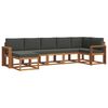 vidaXL Set de canapele de exterior cu pernă 7 pcs Natural și Antracit