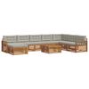 vidaXL Set de canapele de exterior 9 buc. Gri natural și deschis