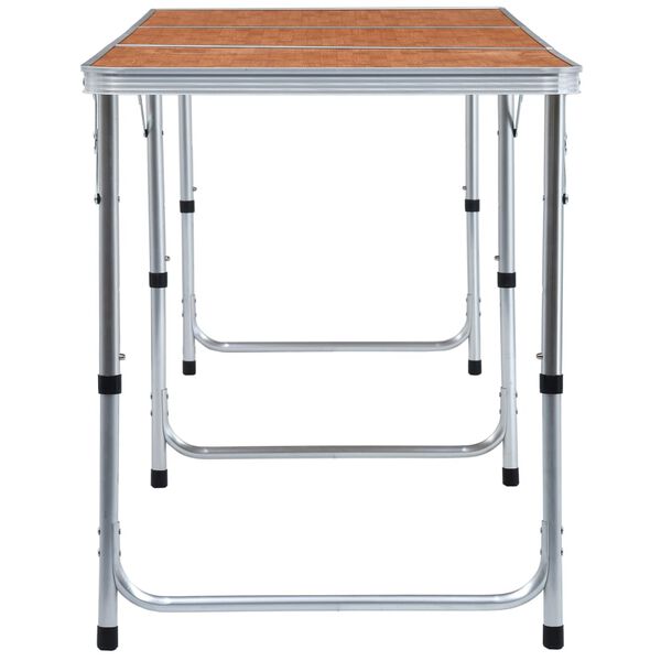 vidaXL Masă de camping pliabilă, 180 x 60 cm, aluminiu