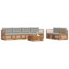 vidaXL Set de canapele de exterior 7 pcs Gri natural și deschis
