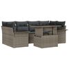 vidaXL Set de canapele pentru grădină cu pernă 7 pcs Gri Poli Rattan