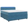 vidaXL Pat boxspring cu saltea albastru 140 x 200 cm Catifea