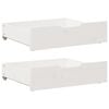 vidaXL Sertare de pat, 2 buc., 75x55x17 cm, alb, lemn masiv de pin