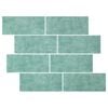 vidaXL Placă de metrou 10 pcs Gri Verde 29 x 21 cm Poliuretan și PET