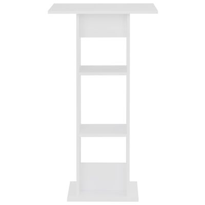 vidaXL Masă de bar, alb, 60 x 60 x 110 cm