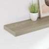 vidaXL Rafturi de perete suspendate 2 buc., stejar, 80x23,5x3,8 cm MDF