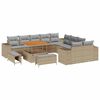 vidaXL Set de canapele pentru grădină 13 buc. Beige și gri deschis
