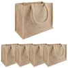 vidaXL Geantă de iută 5 pcs natural 26 x 22 x 14 cm 100% iută Tossa