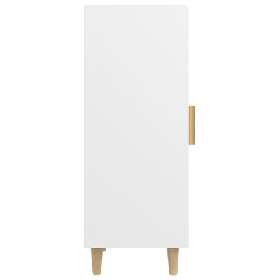 vidaXL Servantă, alb, 34,5x34x90 cm, lemn compozit