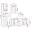 vidaXL Set de mobilier de baie 4 piese din lemn masiv de mango maro