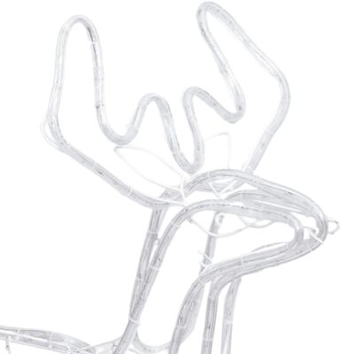vidaXL Figurină ren de Crăciun, alb rece, 76x42x87 cm