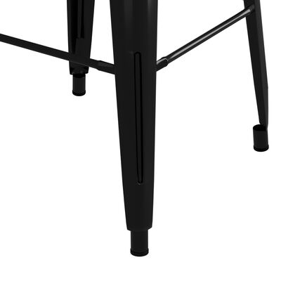 vidaXL Set mobilier de bar, 7 piese, alb și negru