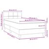 vidaXL Pat box spring cu saltea, gri deschis, 80x210 cm, catifea