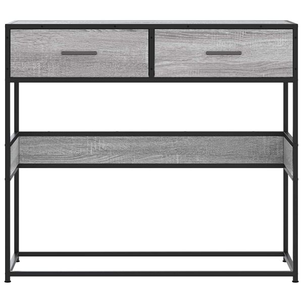 vidaXL Măsuță consolă, gri sonoma, 90x35x80 cm, lemn prelucrat