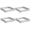 vidaXL Margine pentru gazon 4 buc. 100 x 100 x 20 cm Oțel Argintiu
