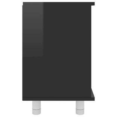 vidaXL Dulap de baie, negru extralucios, 60 x 32 x 53,5 cm, PAL