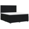 vidaXL Pat boxspring cu saltea Negru 140 x 190 cm Țesătură