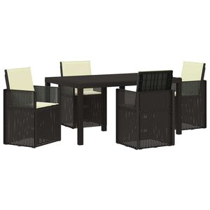 vidaXL Set de masă pentru grădină 5 buc. Antracit și crem PP