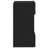 vidaXL Comodă TV de perete cu lumini LED, negru, 40x30x60,5 cm