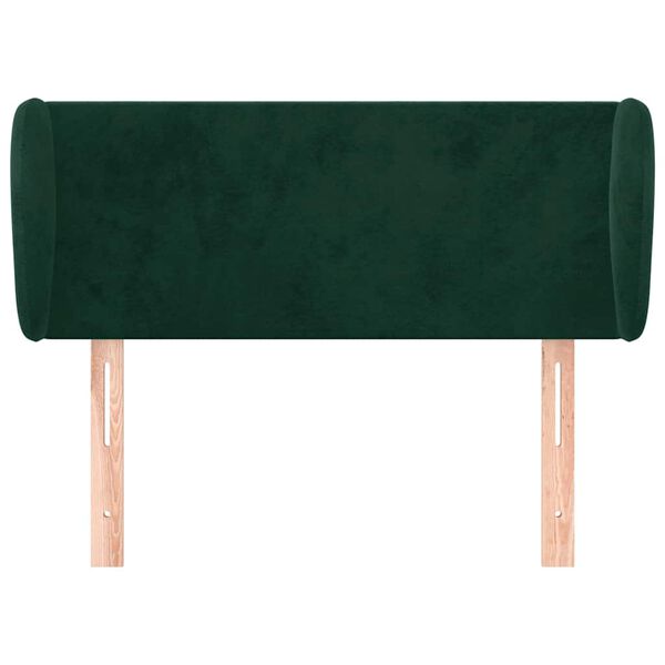 vidaXL Tăblie de pat cu aripioare verde &icirc;nchis 83x23x78/88 cm catifea