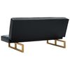 vidaXL Canapea extensibilă, piele artificială, negru